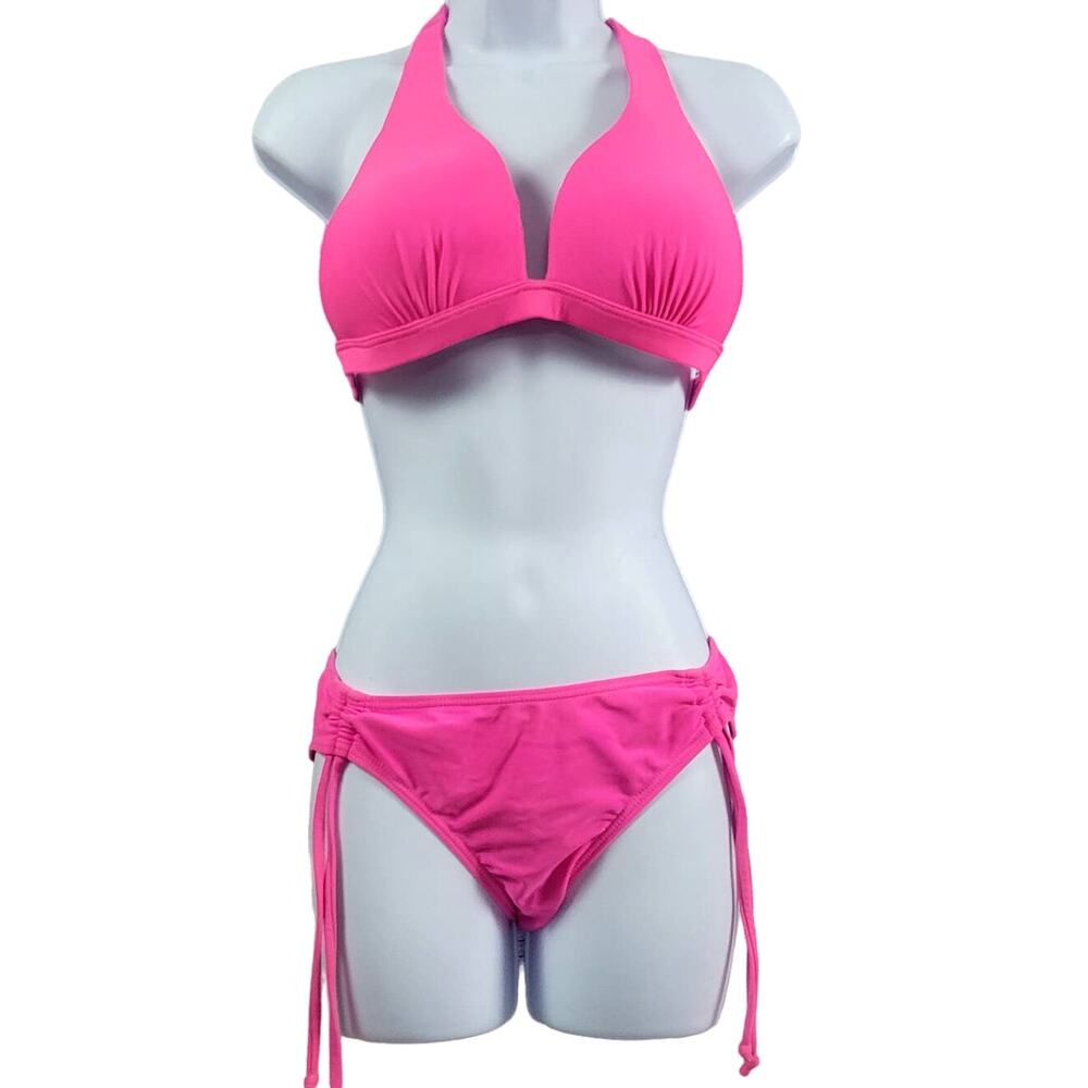 Tahiti Neon Pink Bikini Swimsuit‎ Size S